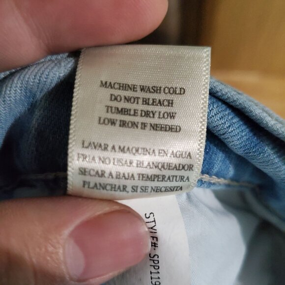 Sneak Peek Jeans Womens 13 Light Blue Flare Stretch Lightweight Denim - Picture 4 of 12